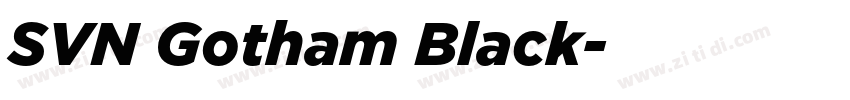 SVN Gotham Black字体转换